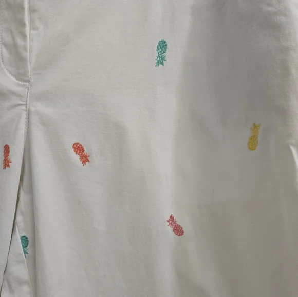 Talbots Pineapple Print Relaxed Chinos - Picture 6 of 10